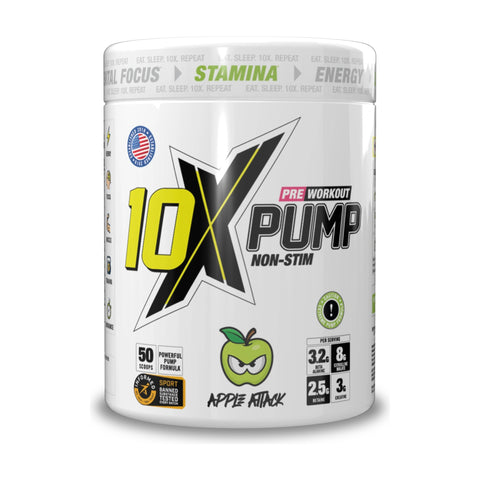 10X PUMP Non-Stim Pre-Workout (600g)