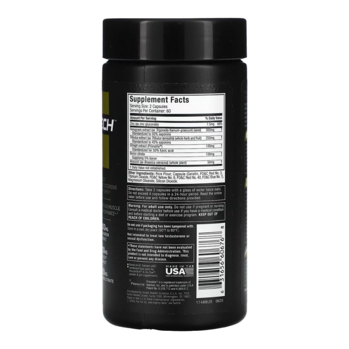 AlphaTest 120 Capsules – ingredients & nutrition information