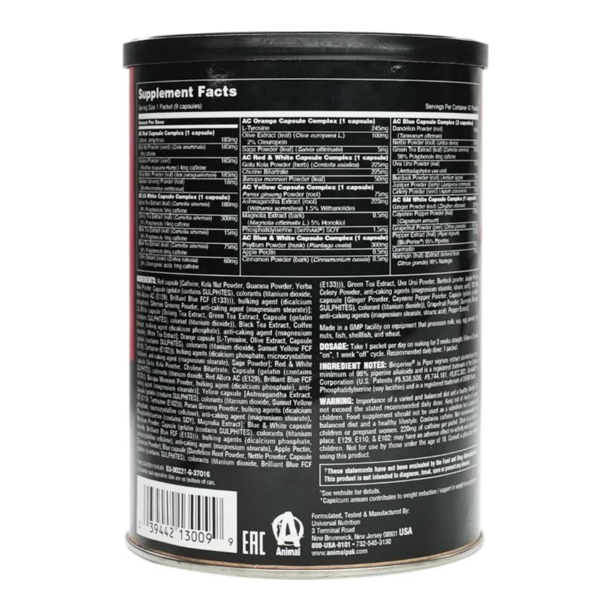 Animal Cuts 42 packs – ingredients & nutrition information