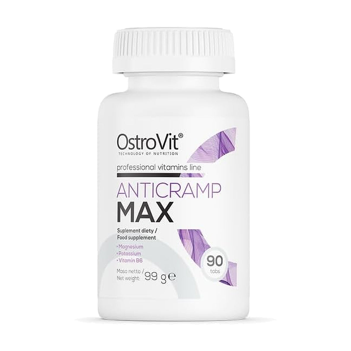 AntiCramp Max Vegan Formula – Magnesium, Potassium & Vitamin B6 Tablets (90 Tablets)