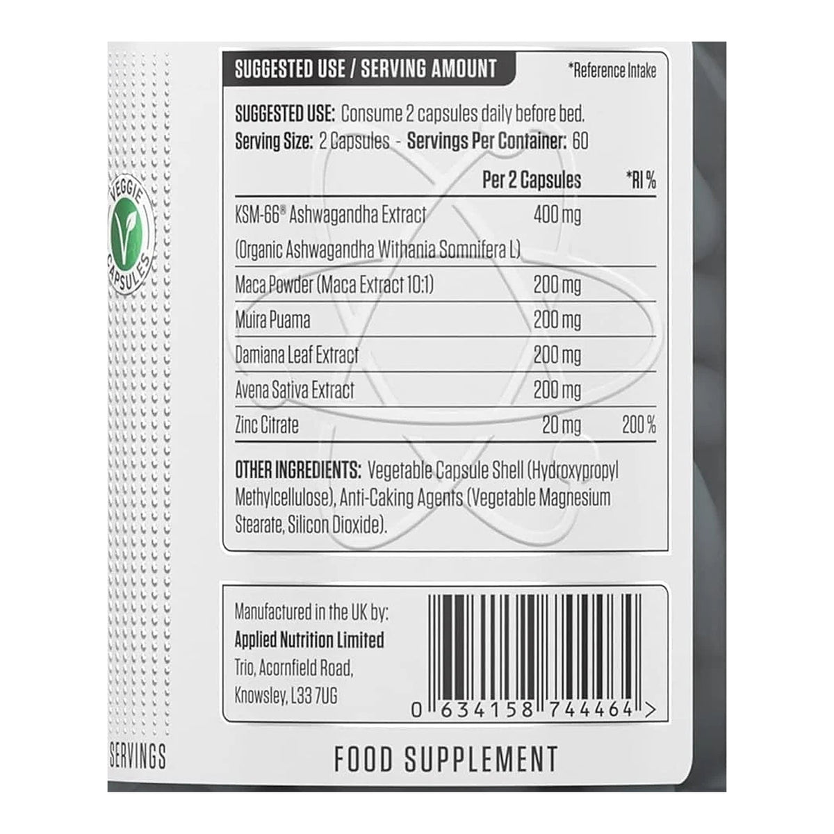 Applied Nutrition - SEX BOMB 120 capsules FOR HER – ingredients & nutrition information