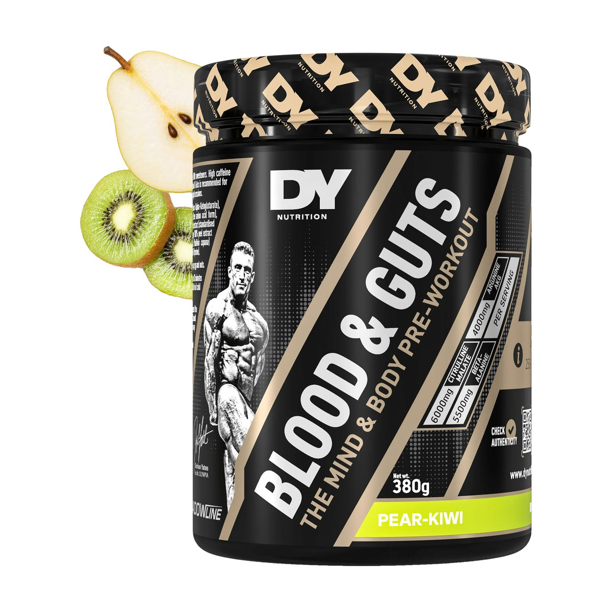 Blood & Guts Pre-Workout Powder (380g, 20 Servings) – Kiwi
