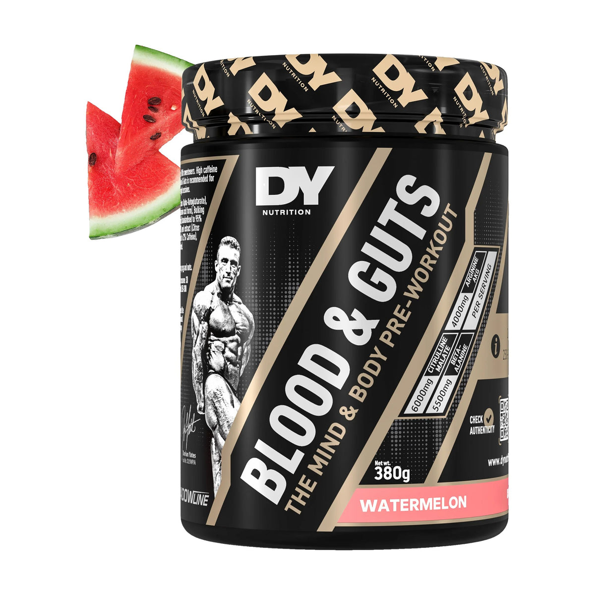 Blood & Guts Pre-Workout Powder (380g, 20 Servings) – Watermelon