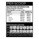 DY Nutrition - HIT BCAA 4:1:1 + Glutamine, 450g, 30 servings - STRAWBERRY – ingredients & nutrition information