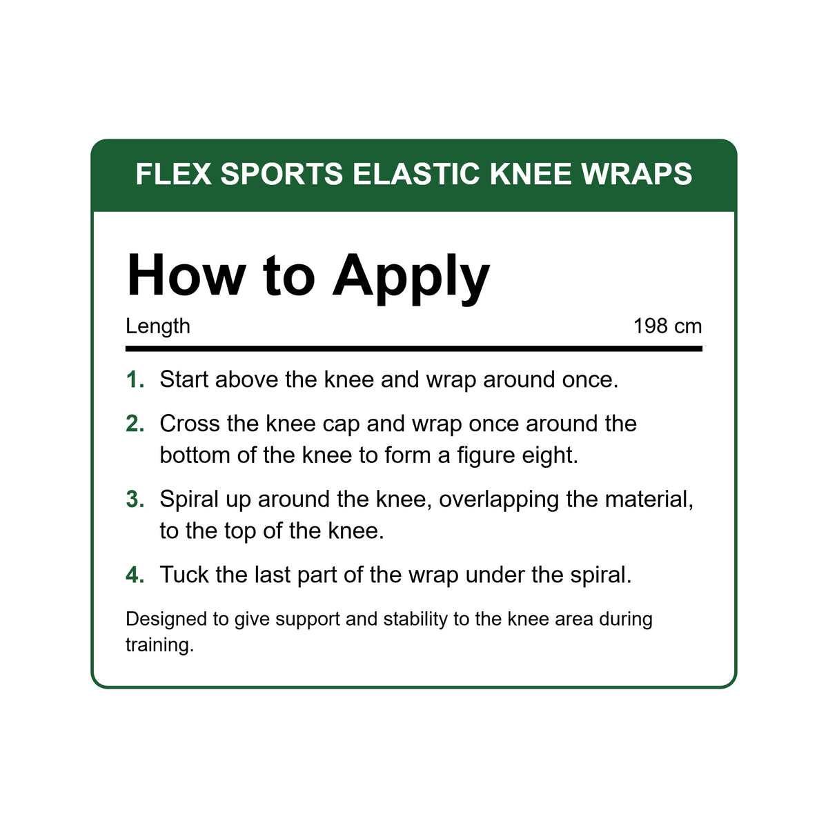 Flex Sports Elastic Knee Wraps - how to apply