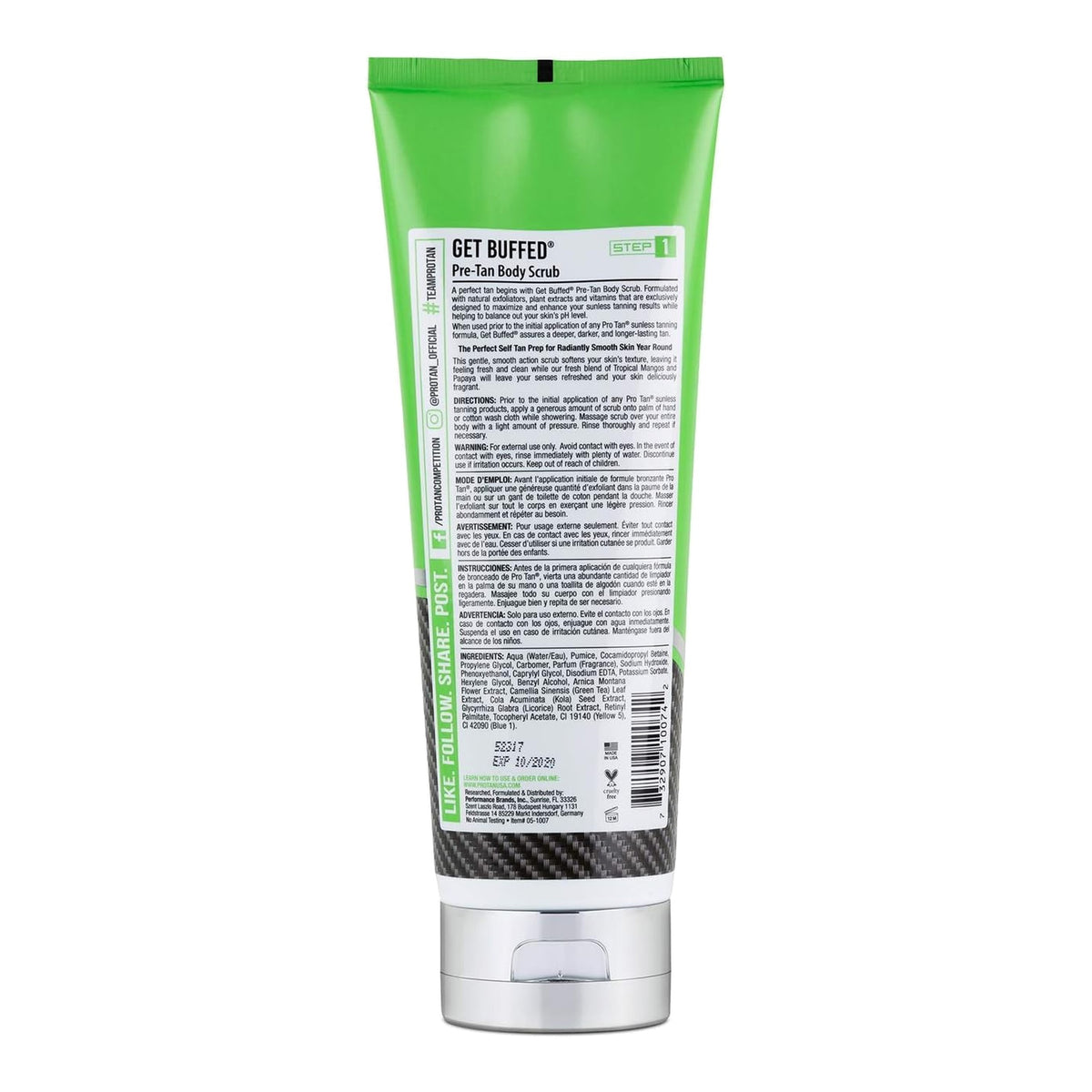 Get Buffed Pre-Tan Body Scrub (273ml) – ingredients & nutrition information