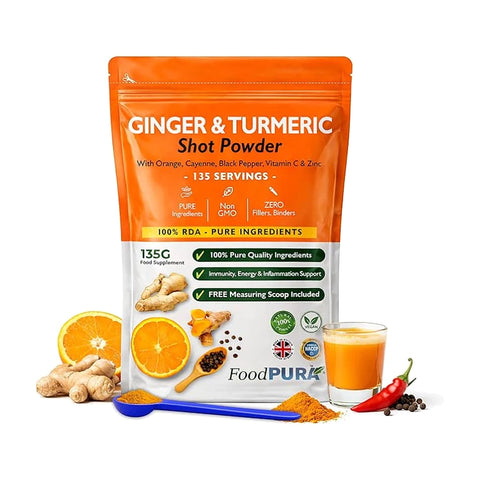 Ginger & Turmeric Shot Powder (135g / 135 Servings)