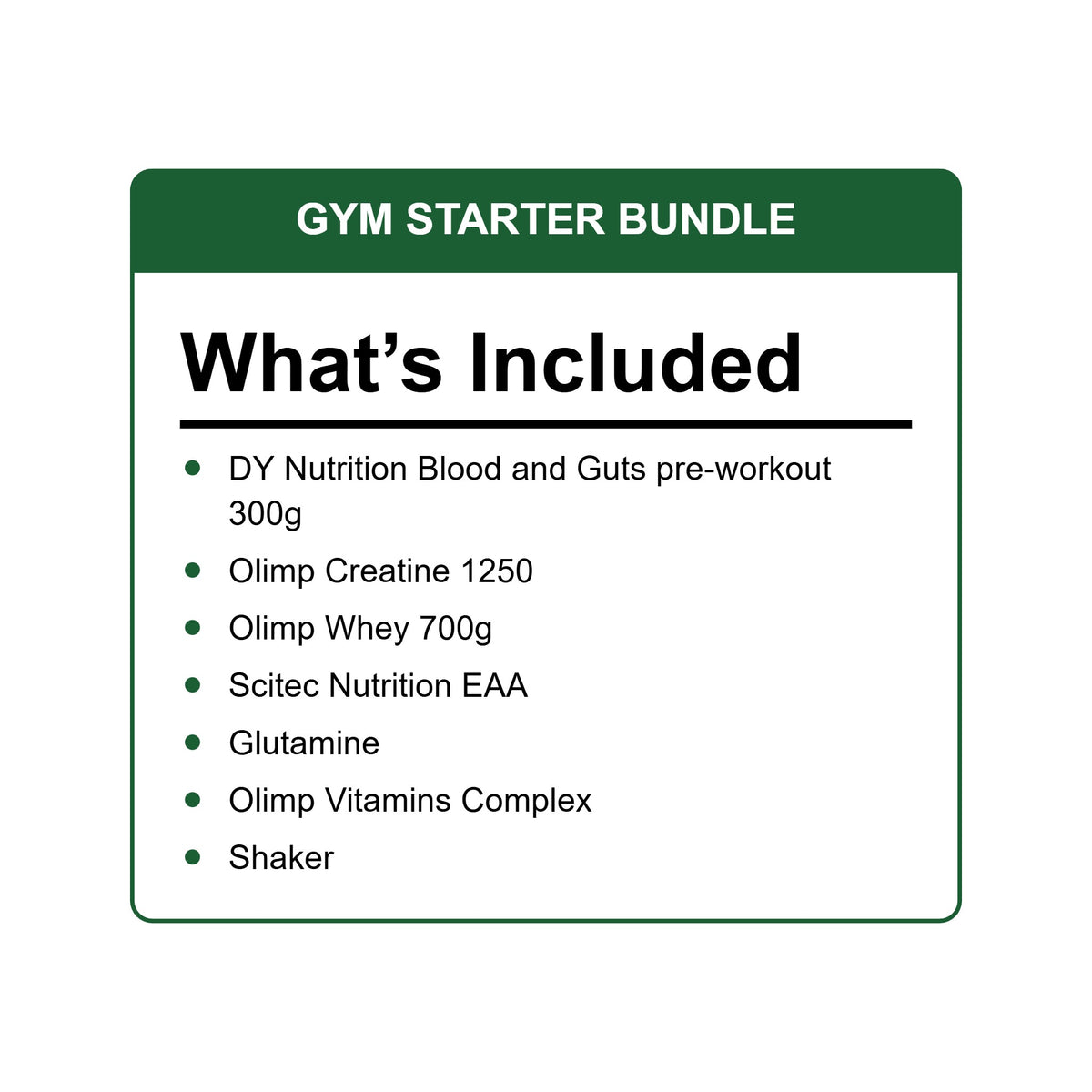 Gym Starter bundle - what's included