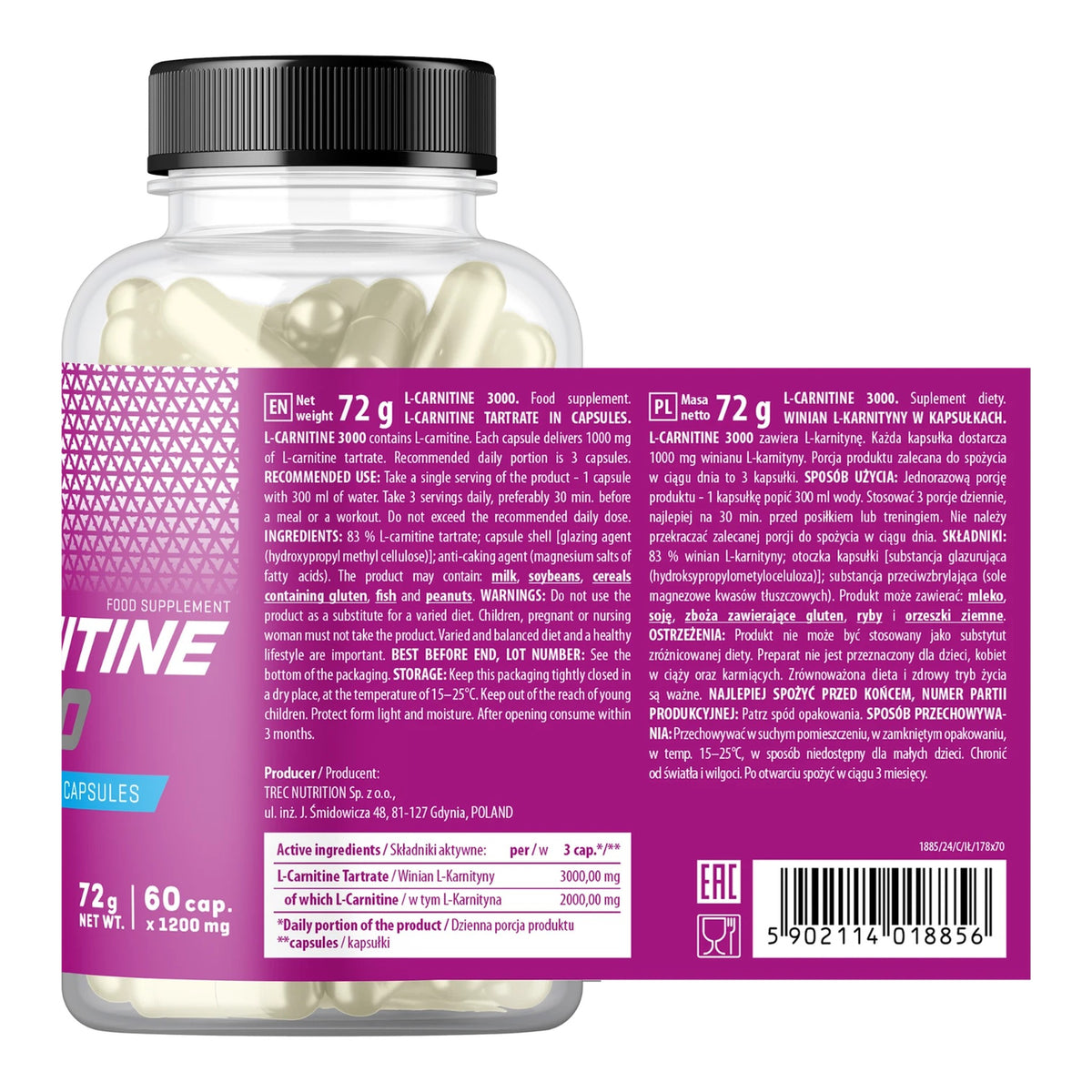 L-Carnitine 3000 – ingredients & nutrition information