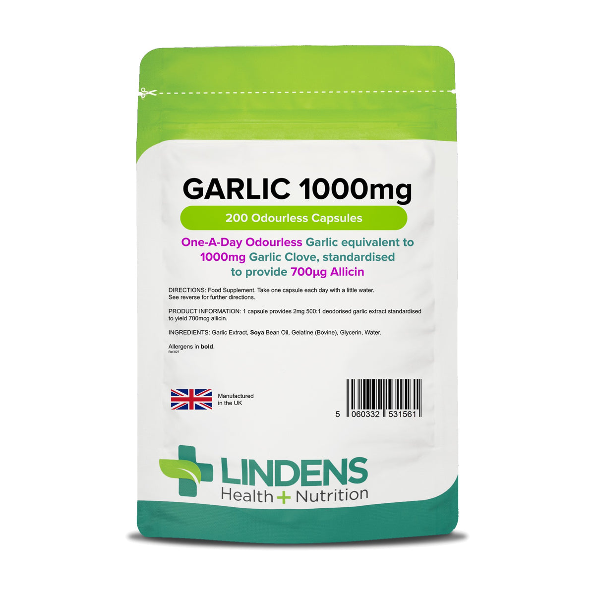 Lindens Garlic 200 Caps