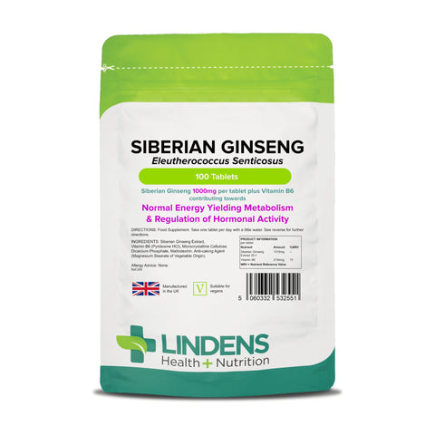 Lindens Siberian Ginseng 1000mg - 100T