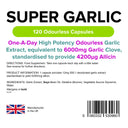 Lindens Super Garlic 120 Caps – ingredients & nutrition information