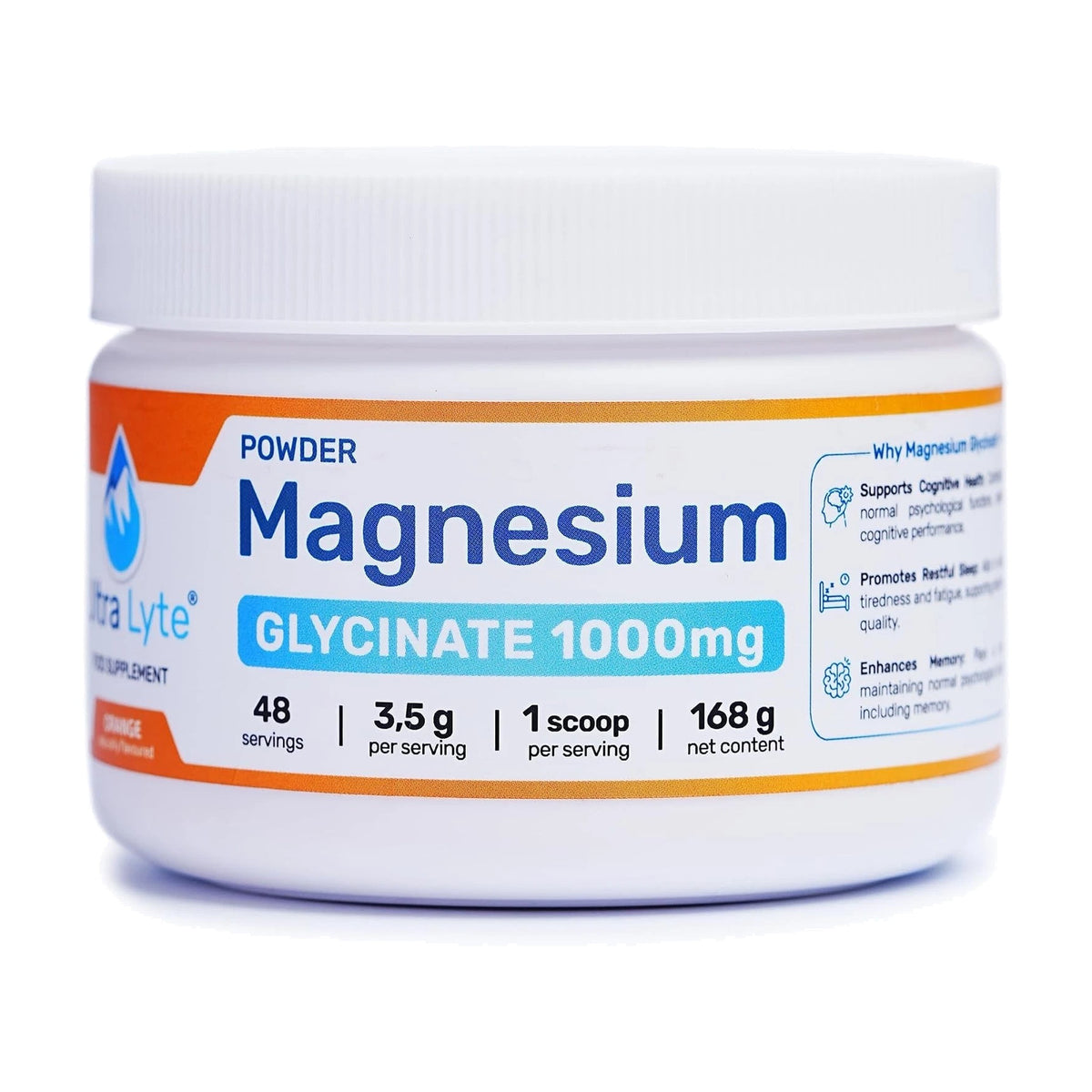 Magnesium Glycinate Powder 168g – Orange
