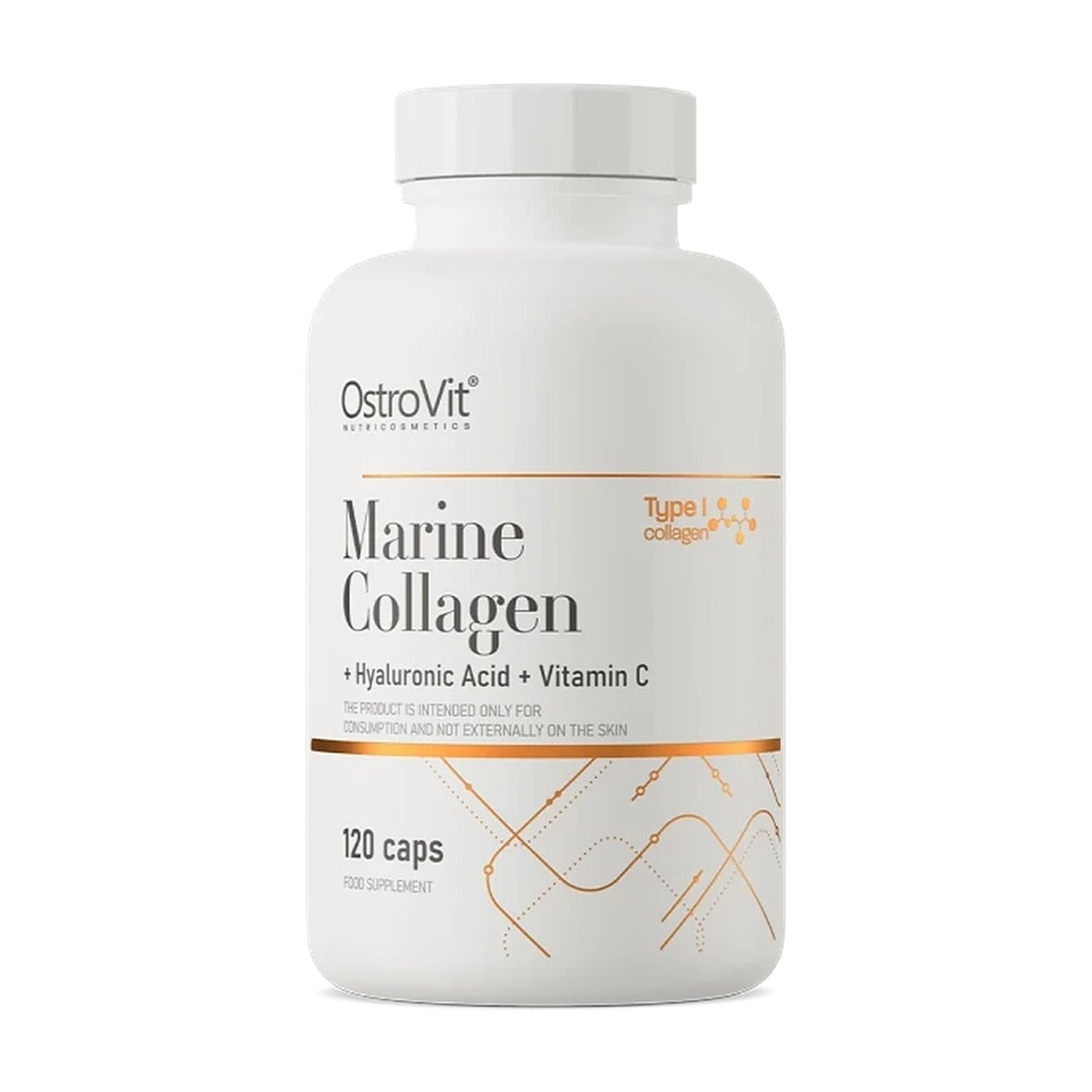 Marine Collagen + Hyaluronic Acid + Vitamin C - 120 Capsules