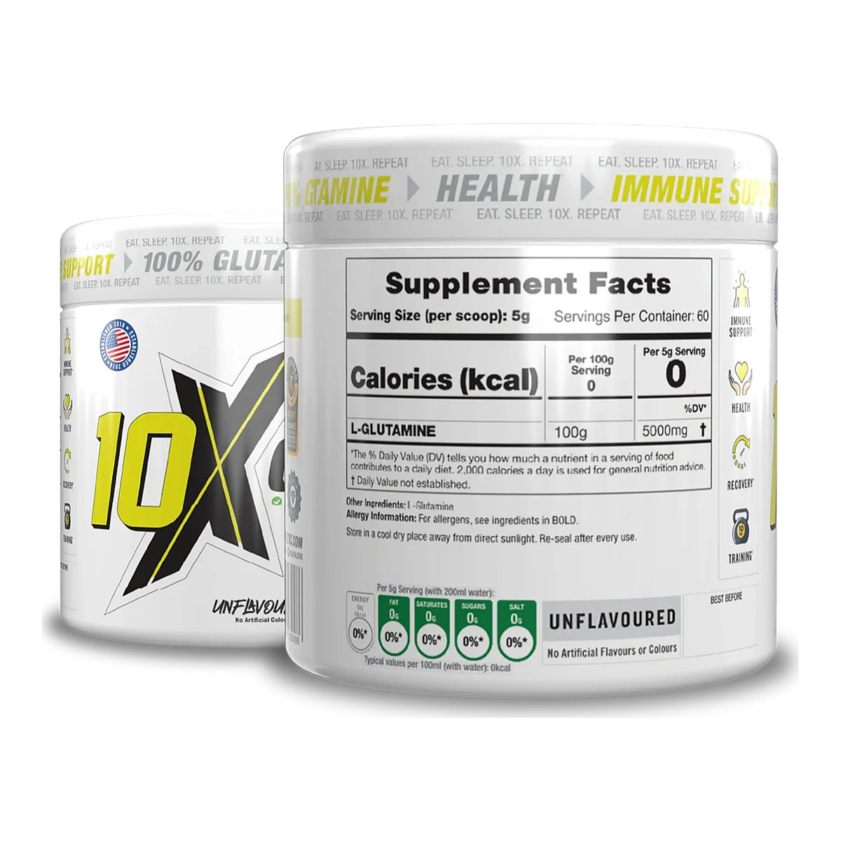 Micronised L-Glutamine Powder – 300g – ingredients & nutrition information