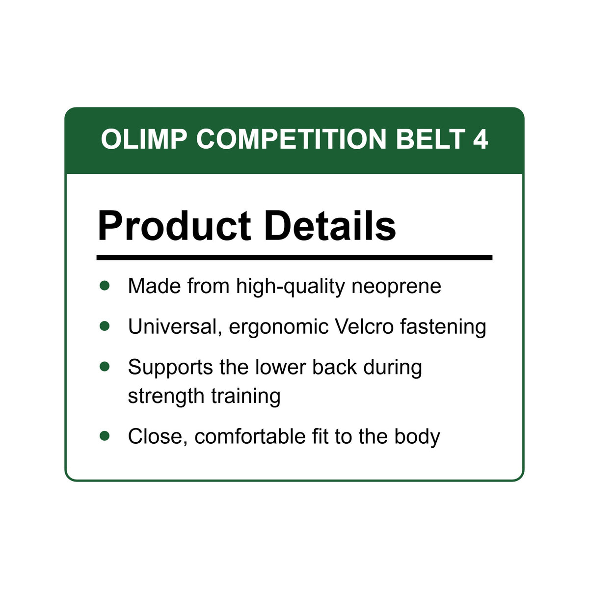 Olimp Competition Belt 4 - product details