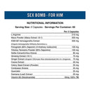 Sex Bomb For Him: Male Libido & Vitality Capsules (120 Caps) – ingredients & nutrition information