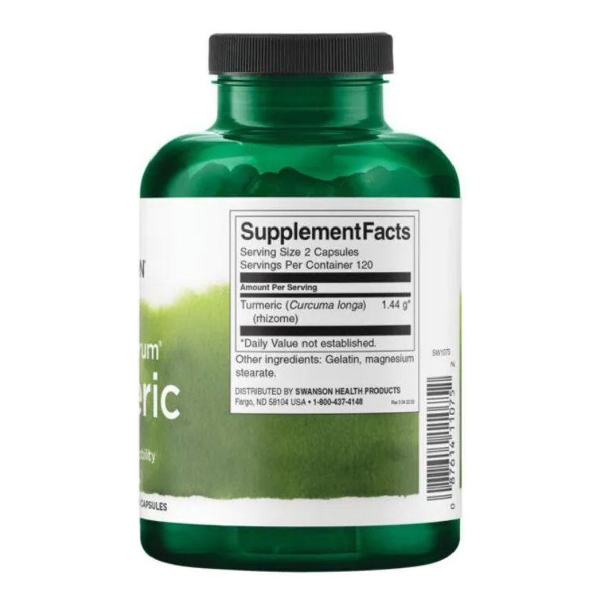 Swanson Premium Turmeric 720 mg - 240 Caps – ingredients & nutrition information