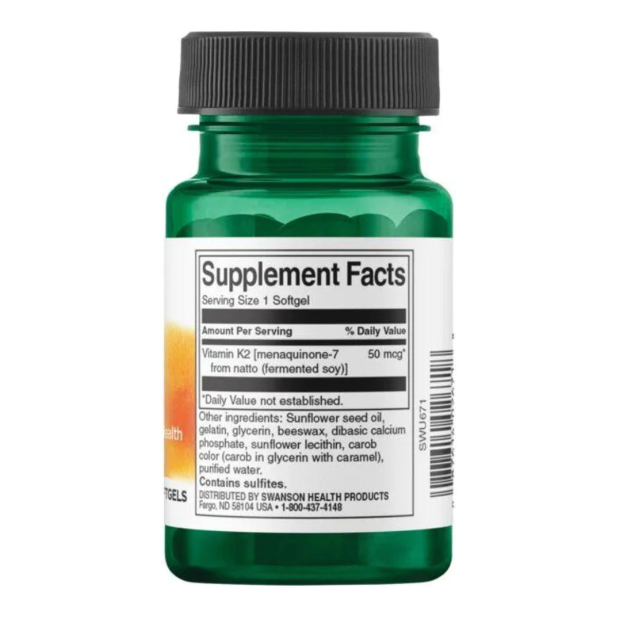 Swanson Vitamin K-2 – ingredients & nutrition information