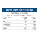 Ultimate Clear Hydrolysed Beef-XP Protein Powder – 150g Beef Isolate – ingredients & nutrition information