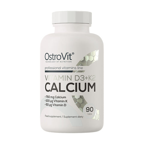 Vitamin D3 + K2 + Calcium (90 Tablets)